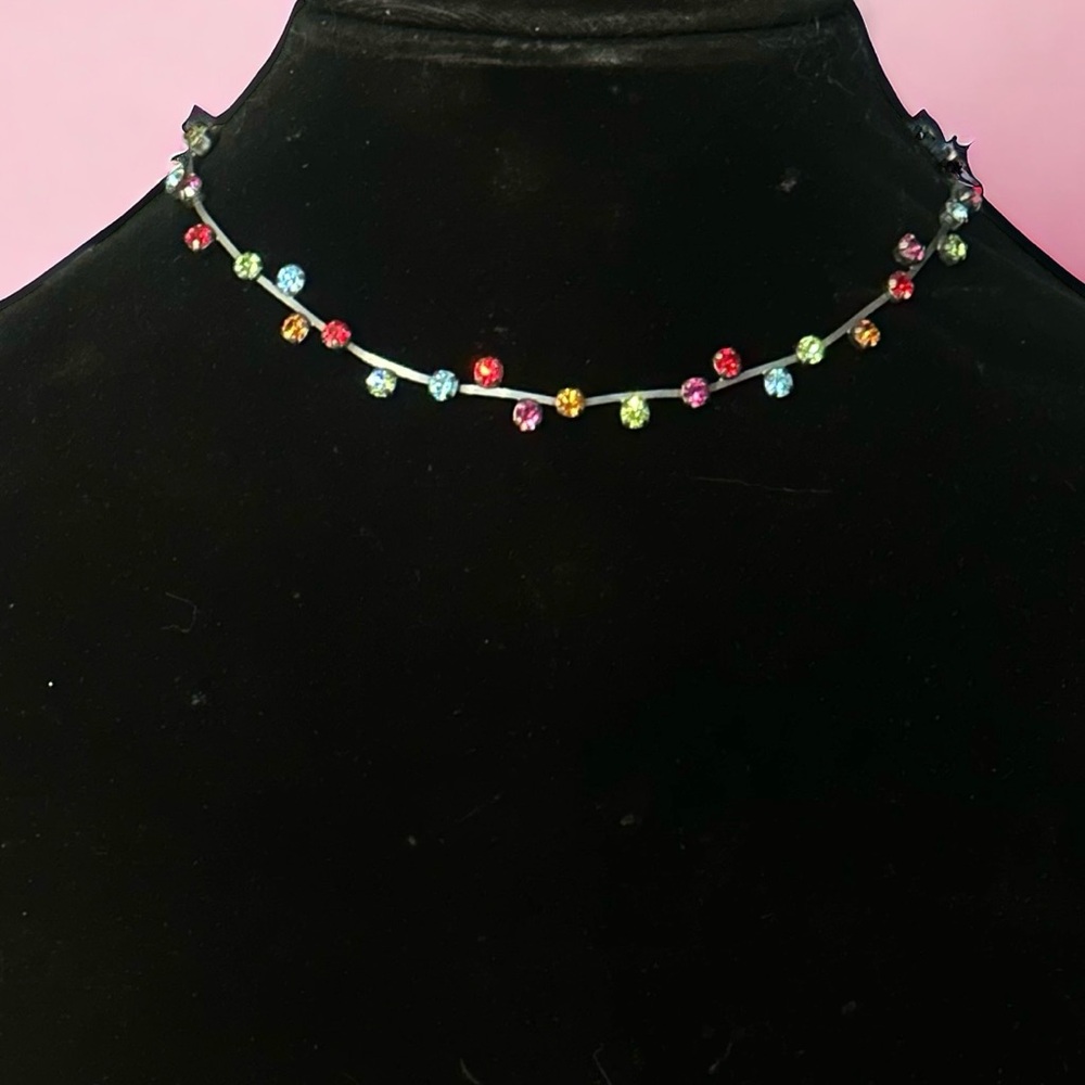 Atlantis Made in Germany multicolor rhinestone choker necklace